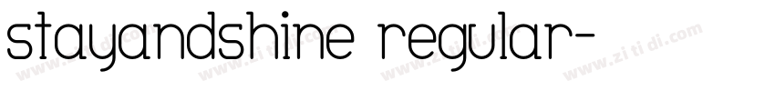 stayandshine regular字体转换